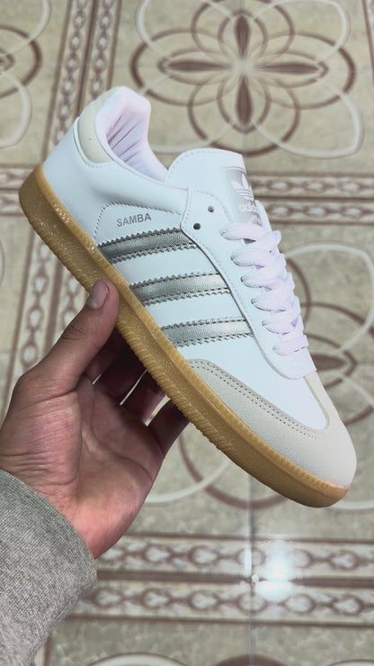 Adidas - Samba Blanco/Plata